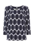Dorothy Perkins *roman Originals Navy Spot Print Top