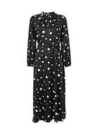 Dorothy Perkins Black Spot Keyhole Midi Dress