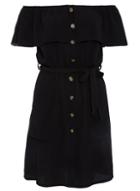 Dorothy Perkins *quiz Black Bardot Button Dress