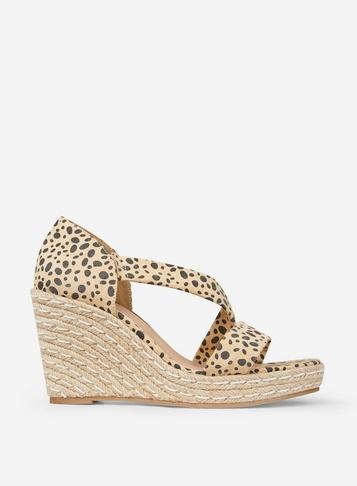 Dorothy Perkins Multi Colour Leopard Print Ravello Asymmetric Wedges