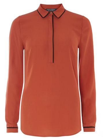 Dorothy Perkins *tall Rust Tipped Shirt