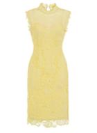 Dorothy Perkins *paper Dolls Lemon Lace High Neck Dress