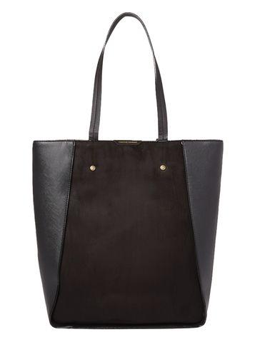 Dorothy Perkins Black Faux Suede Shopper Bag