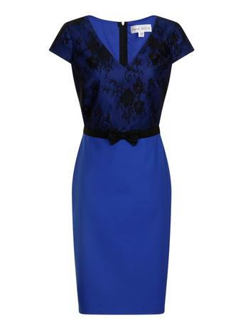 Dorothy Perkins Blue Overlay Bow Dress