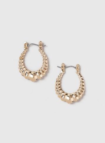 Dorothy Perkins Gold Curved Mini Hoop Earrings
