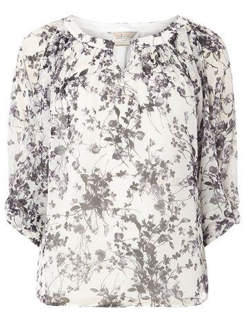 Dorothy Perkins *billie And Blossom Spring Monochrome Trim Blouse