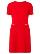 Dorothy Perkins Red Buttoned Mini Shift Dress