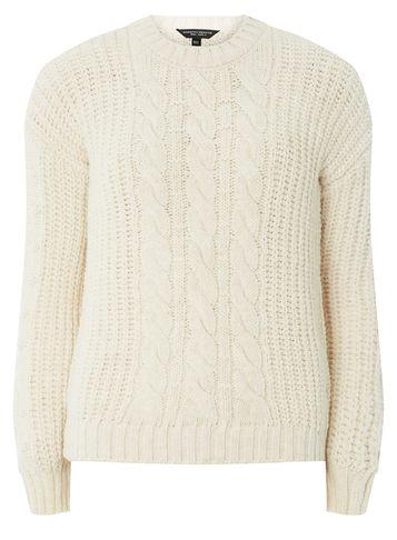 Dorothy Perkins Ivory Bobble Sleeve Jumper