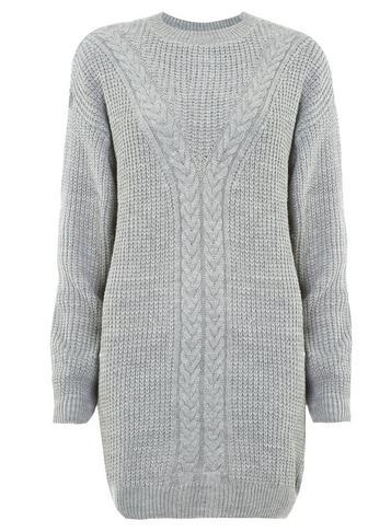 Dorothy Perkins Grey Cable Jumper