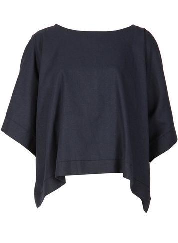 Dorothy Perkins *feverfish Navy Linen Shaped Band Top