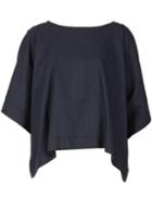 Dorothy Perkins *feverfish Navy Linen Shaped Band Top