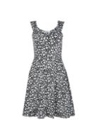 Dorothy Perkins Petite Black Ditsy Print Fit And Flare Dress