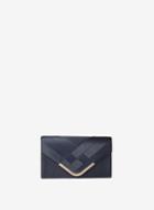 Dorothy Perkins Navy Pleat Chain Clutch Bag