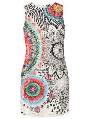 Dorothy Perkins *izabel London Multi Red Net Shift Dress