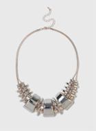 Dorothy Perkins Grey Metal Bar Collar Necklace
