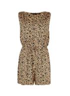 Dorothy Perkins Multi Colour Animal Print Ruched Playsuit