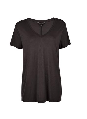 Dorothy Perkins Black V-neck Viscose T-shirt