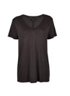 Dorothy Perkins Black V-neck Viscose T-shirt