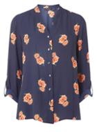 Dorothy Perkins Navy Floral Print Shirt