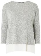 Dorothy Perkins Grey Wrapped Back Layered Top