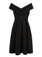 *chi Chi London Curve Black Bardot Midi Dress