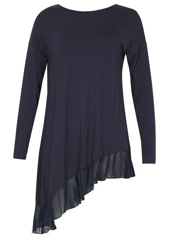 Dorothy Perkins *izabel London Navy Asymmetric Top