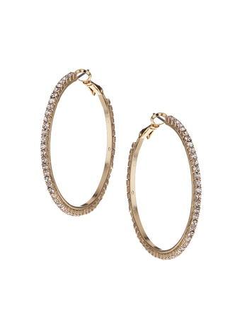 Dorothy Perkins Gold Rhinestone Hoops