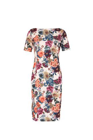 Dorothy Perkins *feverfish Cream Printed Bodycon Dress