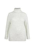 Dorothy Perkins *curve Grey Boucle Roll Neck Jumper