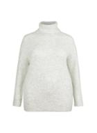 Dorothy Perkins *curve Grey Boucle Roll Neck Jumper