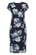 Dorothy Perkins *roman Originals Blue Lace Floral Shift Dress