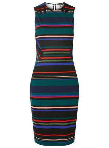Dorothy Perkins Multi Coloured Striped Pencil Dress