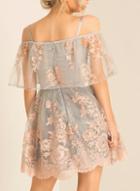 Dorothy Perkins *chi Chi London Petite Multi Colour Lace Mini Skater Dress