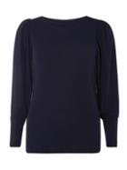 Dorothy Perkins Navy Puff Sleeve Top