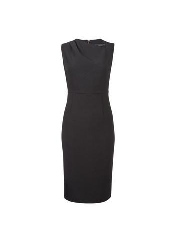 Dorothy Perkins Black Asymmetrical Neck Pencil Dress