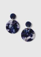 Dorothy Perkins Navy Resin Disc Earrings