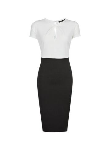 Dorothy Perkins *black And White Pencil Dress