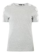 Dorothy Perkins Grey Cut Out Sleeve T-shirt