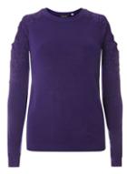 Dorothy Perkins Purple Lace Cold Shoulder Jumper