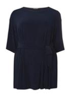 Dorothy Perkins Dp Curve Navy Belted Jersey Top