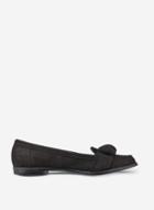 Dorothy Perkins Black Microfibre Leah Bow Loafers