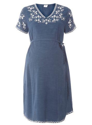 Dorothy Perkins *mamalicious Blue Woven Short Skater Dress