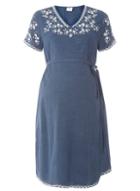 Dorothy Perkins *mamalicious Blue Woven Short Skater Dress