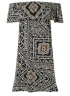 Dorothy Perkins Petite Black Paisley Print Bardot Dress