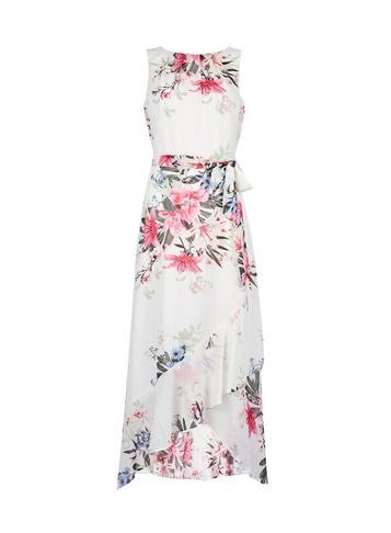 *billie & Blossom Ivory Ruffle Hem Maxi Dress