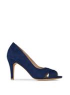 Dorothy Perkins Wide Fit Navy Microfibre 'clovers' Court Shoes