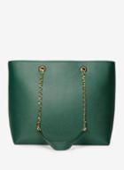 Dorothy Perkins Green Chain Handle Shopper Bag