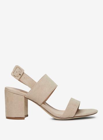 Dorothy Perkins Taupe Sadie Block Heel Sandals