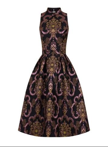 Dorothy Perkins *chi Chi London Jacquard Skater Midi Dress