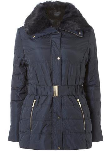Dorothy Perkins Navy Short Luxe Padded Coat